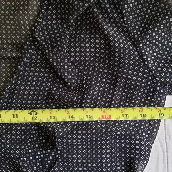 Loft Sheer Black Ruffle Blouse Long Sleeved - Picture 9 of 11